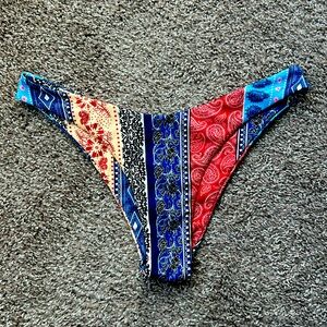 Patchwork brazilian bikini bottoms